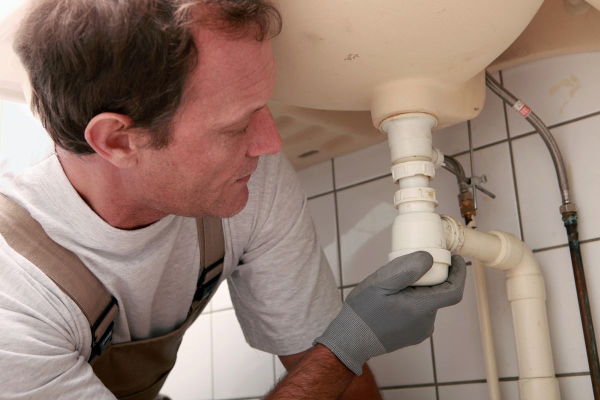 Midwest plumber unclogging a sink drain